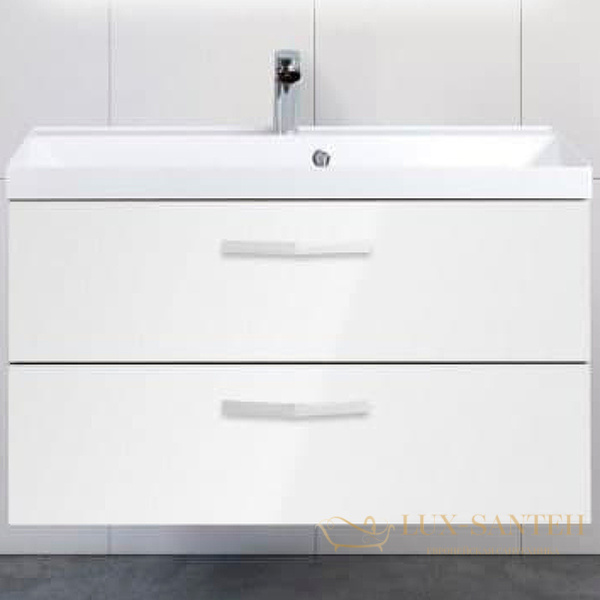 тумба под раковину belbagno aurora aurora-900-2c-so-bl 90 см подвесная, bianco lucido
