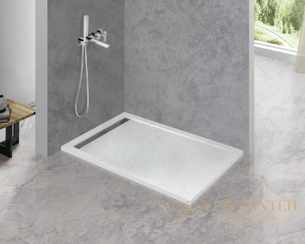 душевой поддон cezares tray as tray-as-ah-120/80-30-w из искусственного камня 120x80, белый