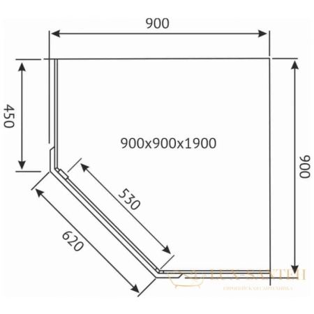 душевой уголок berges solo t black 061106 90х90 см 