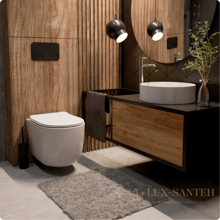 раковина накладная aquame aqm5007, 400 мм, белый глянцевый