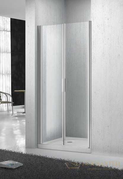 душевая дверь belbagno sela sela-b-2-80-c-cr 80 см профиль хром, стекло прозрачное