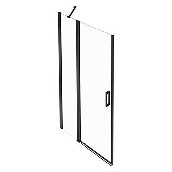 душевая дверь jacob delafon contra e22t121-bl для угла 120 см, профиль черный матовый, стекло прозрачное