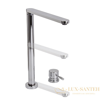 cмеситель для кухни ghost fima carlo frattini kitchen, f7037cr, с опускающимся изливом, хром