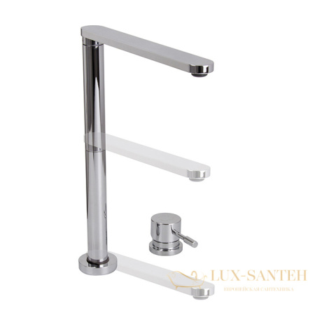 cмеситель для кухни ghost fima carlo frattini kitchen, f7037cr, с опускающимся изливом, хром