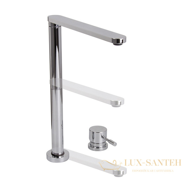 cмеситель для кухни ghost fima carlo frattini kitchen, f7037cr, с опускающимся изливом, хром