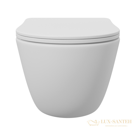 унитаз подвесной aqueduto ovo, ovo0120, 525*360 безободковый, сиденье c микролифтом, белый матовый