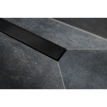 душевой канал pestan confluo frameless black matte line 13701318 450 мм 2 в 1 с основой под плитку, черный матовый