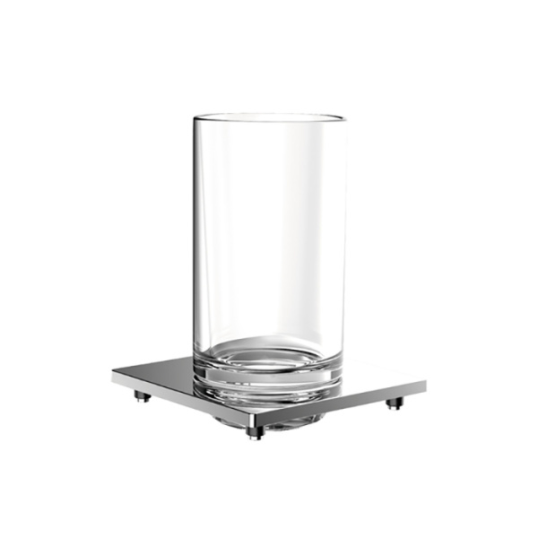 emco liaison, 1820 001 02, стакан подвесной на рейлинг стекло прозрачное, цвет хром