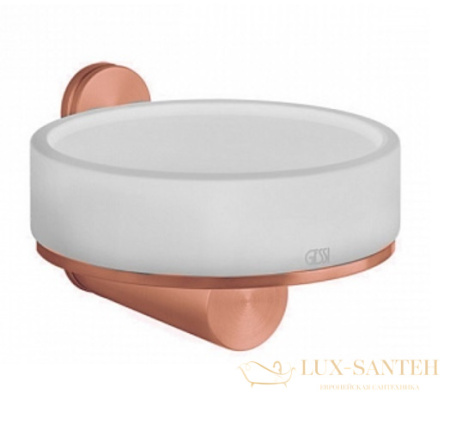 мыльница gessi 316 accessories 54701.708 подвесная, copper brushed pvd/белый