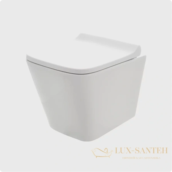 унитаз подвесной безободковый aquame aqm2004, с быстросъемным сиденьем softclose, белый глянцевый