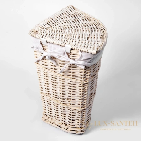 плетеная корзина wasserkraft vils wb-560-l для белья, белый