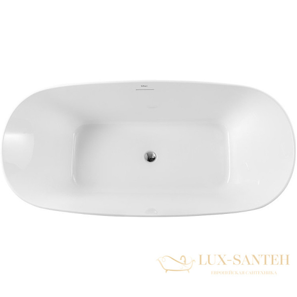 акриловая ванна belbagno bb415-1700-800 170x80 без гидромассажа, белый