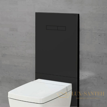 верхняя стеклянная панель tece tecelux 9650005 с механическим блоком управления, стекло черное/клавиши черные