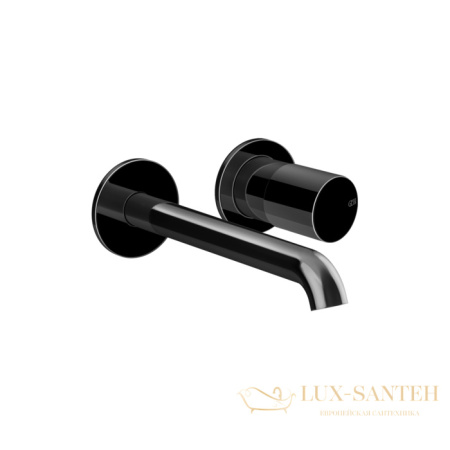 смеситель для раковины встраиваемый gessi habito unito 70088.706, black metal pvd