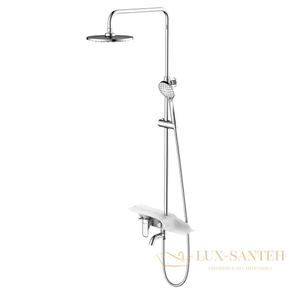 смеситель lemark tropiс lm7003c для ванны и душа с верхней душ. лейкой "тропический дождь"