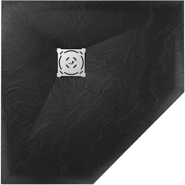 душевой поддон rgw stone tray 16155099-04 из искусственного камня st/t-b 90x90, черный