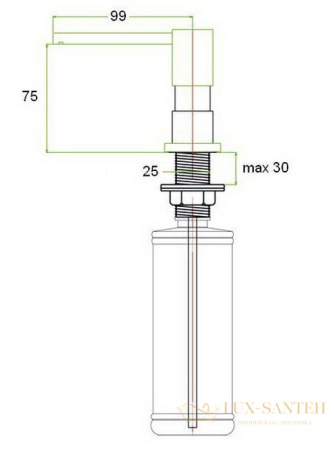 дозатор для жидкого мыла zorg zr-22 br, бронза