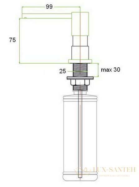 дозатор для жидкого мыла zorg zr-22 br, бронза