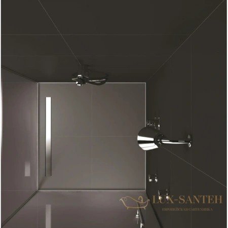 душевой канал berges b1 keramik 090118 700 мм, 2 в 1 с основой под плитку, матовый хром