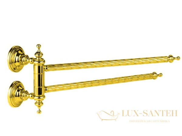 полотенцедержатель двойной stil haus giunone g16(16) поворотный, золото