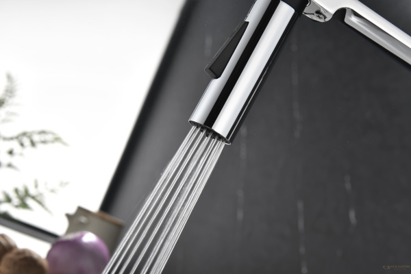 смеситель для кухни с гибким изливом paulmark barrel ba214029-cr, хром