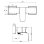 смеситель villeroy & boch architectura square tvs12500100064 для душа, никель сатинированный матовый