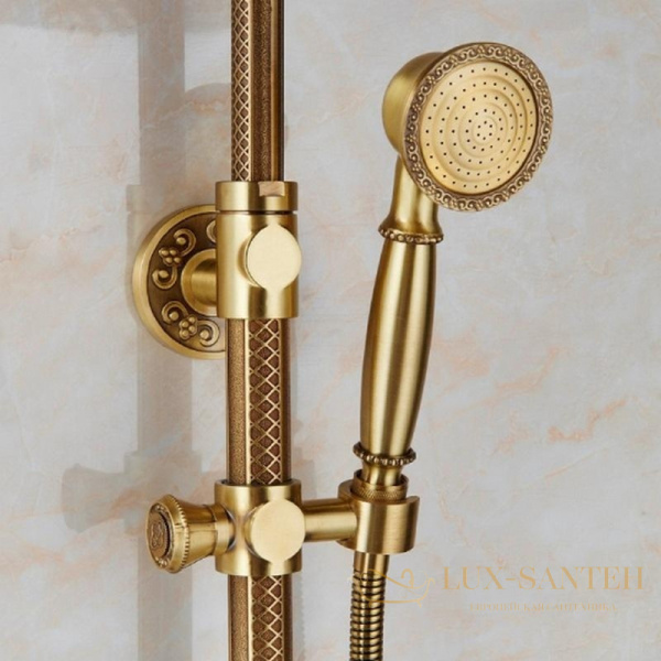 душевая система zorg antic a 201ds-br, бронза