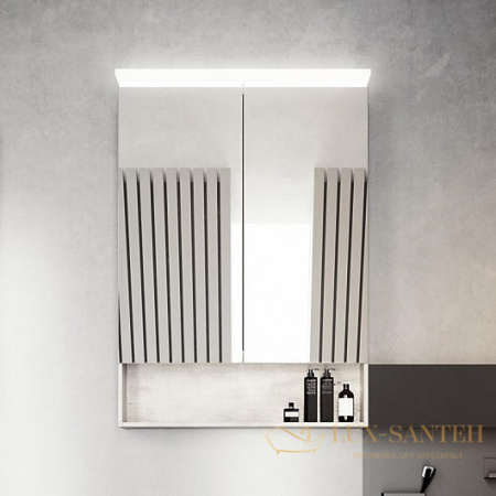 зеркальный шкаф geberit acanto 500.644.00.2 595х830 мм, светлое дерево