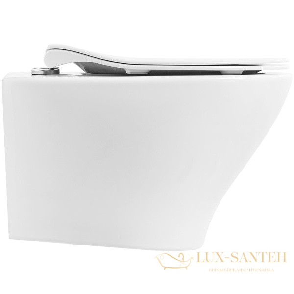 комплект унитаза с инсталляцией belbagno acqua bb340chr/bb2020sc/bb002-80/bb006-pr-chrome.m с сиденьем микролифт и клавишей смыва, белый