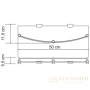 полка стеклянная wasserkraft kammel k-8344 50 см, хром