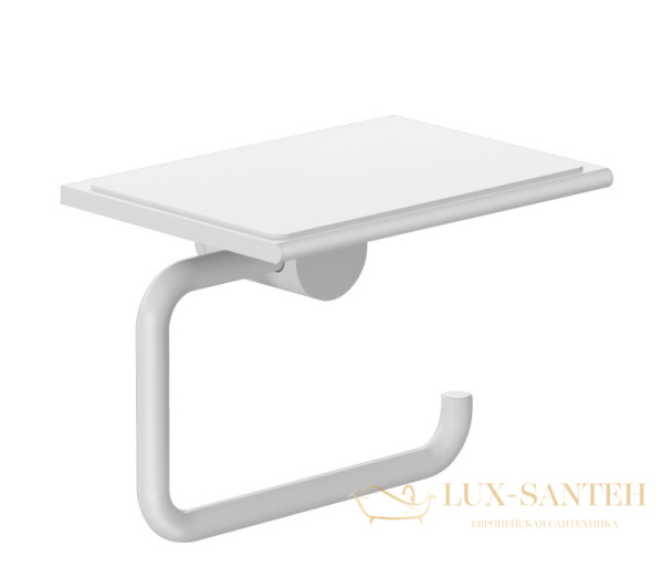 держатель для туалетной бумаги с полкой для телефона  kludi vela r, 5897153, белый матовый