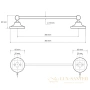 полотенцедержатель 36,5 см bemeta retro 144104017, бронза