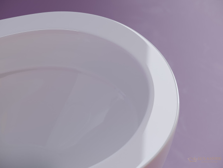 унитаз подвесной ceramica nova uno cn11001, безободковый, с сиденьем микролифт, белый