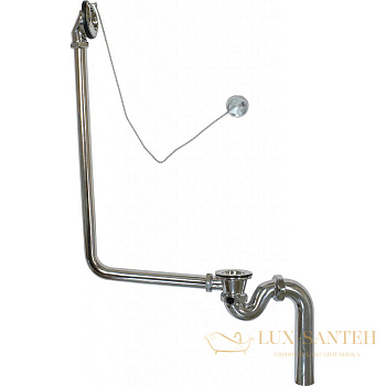 слив-перелив belbagno bb-ovf-02-crm с пробкой на цепочке, хром