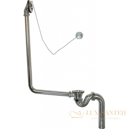 слив-перелив belbagno bb-ovf-02-crm с пробкой на цепочке, хром