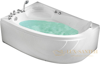 ванна акриловая гидромассажная gemy g9009 b l, белый