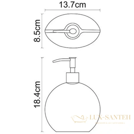 дозатор wasserkraft eider k-33399 620 мл, хром/серебряный
