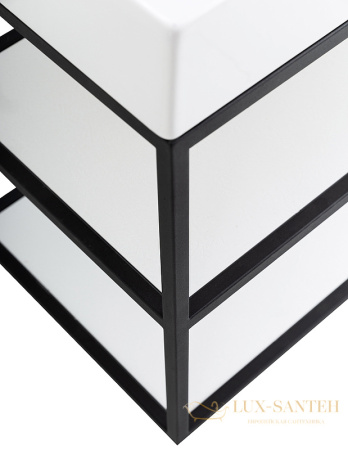 консоль под раковину cezares cadro cadro-120/46/58-2c-so-met-st 120 см, черный матовый