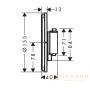термостат для душа встраиваемый hansgrohe showerselect comfort s, 15553140, бронза шлифованная