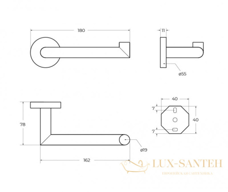 держатель для туалетной бумаги cezares relax-ph2-01, хром глянцевый