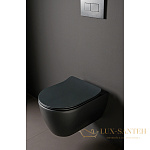 Унитаз Scarabeo Glam Bicolors 5201/TW B49, подвесной безободковый без креплений и сиденья, Ardesia