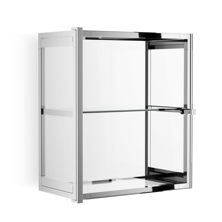 шкаф decor walther glas s2 0602300 подвесной, хром/прозрачное стекло