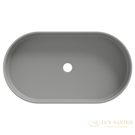 раковина накладная aqueduto espiral, esp0230, овальная 390*600, серый матовый