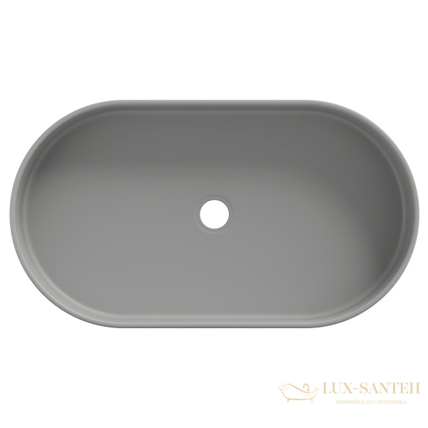 раковина накладная aqueduto espiral, esp0230, овальная 390*600, серый матовый