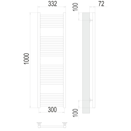 полотенцесушитель водяной terminus аврора 4670078529329 п20 300x1000