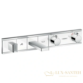 термостат для ванны hansgrohe rainselect 15359400, белый/хром