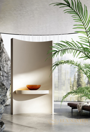 раковина накладная прозрачная abber kristall at2806opal, коричневый