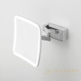 косметическое зеркало vision s подвесное 200 мм, decor walther led, 0123200, увеличение x5, хром