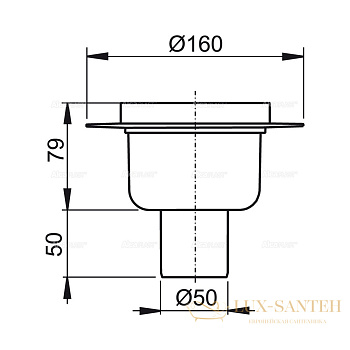 сливной трап alcaplast ø50, подводка – прямая apv6000