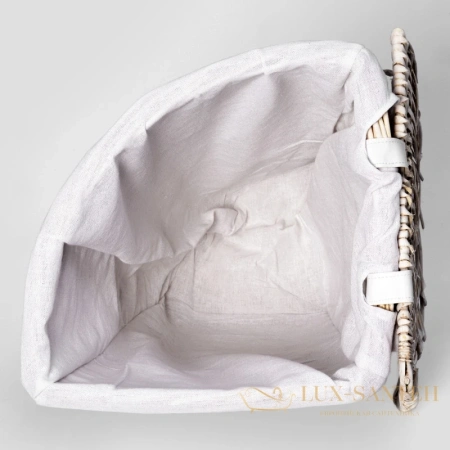 плетеная корзина wasserkraft vils wb-560-l для белья, белый